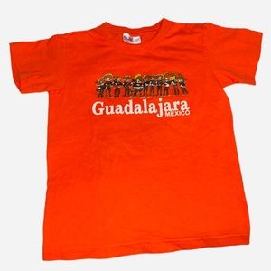 Kids Orange Vintage 90's Mariachi Guadalajara Mexico T-Shirt